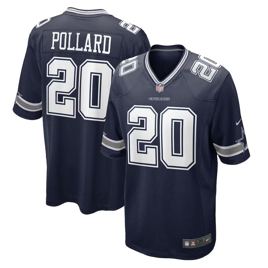 Men Dallas Cowboys #20 Tony Pollard Nike Navy Game Player NFL Jersey->women nfl jersey->Women Jersey